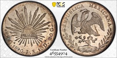 1890-Ga JS 8 R Ga76 MS62