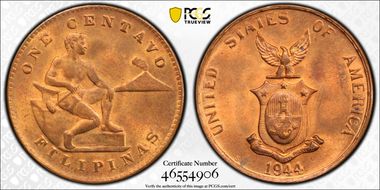 1944-S 1C KM-179 MS65RB