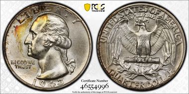 1943 25C MS67+