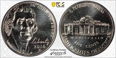 2016-D 5C MS67FS PL