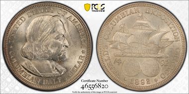 1892 50C Columbian MS63
