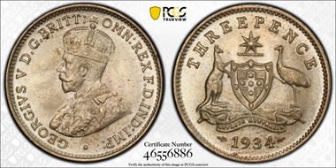 1934/3(m) 3D KM-24  Ag MS65