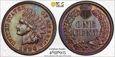 1886 1C Type 1 MS64BN