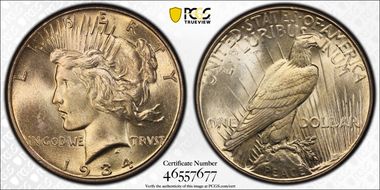 1934 $1 MS65+ 