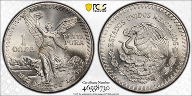 1982-Mo Onza Libertad Ag MS68