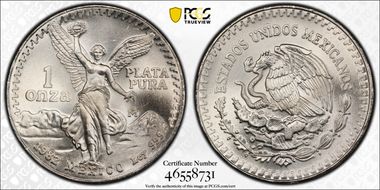 1982-Mo Onza Libertad Ag MS68