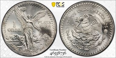 1982-Mo Onza Libertad Ag MS68