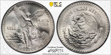 1986-Mo Onza Libertad Ag MS68