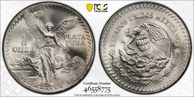 1986-Mo Onza Libertad Ag MS69