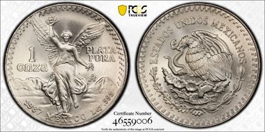 1987-Mo Onza Libertad Ag - DDO MS67