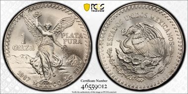 1987-Mo Onza Libertad Ag MS68
