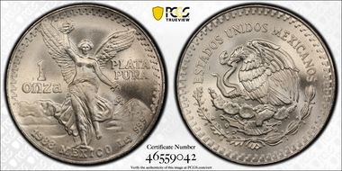 1988-Mo Onza Libertad Ag MS68