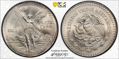 1988-Mo Onza Libertad Ag MS67
