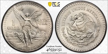 1988-Mo Onza Libertad Ag MS68