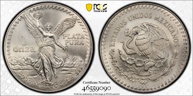 1990-Mo Onza Libertad Ag MS68