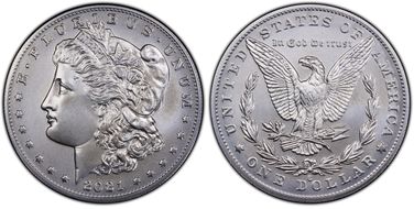 2021-O Privy $1 Morgan Dollar 100th Anniversary MS70