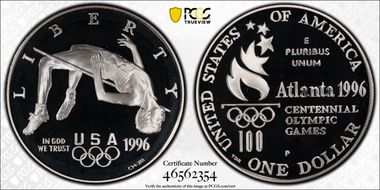 1996-P $1 High Jump PR69DCAM