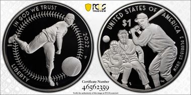 2022-P $1 Negro Leagues Baseball PR69DCAM