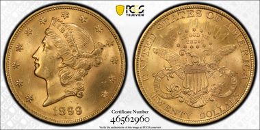 1899 $20 MS65