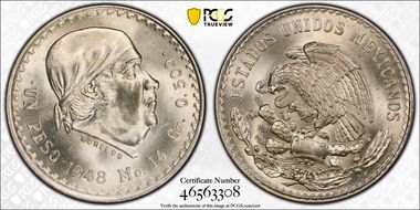 1948-Mo Peso KM-456 MS65