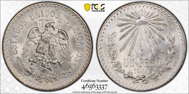 1940-M Peso KM-455  Ag MS66