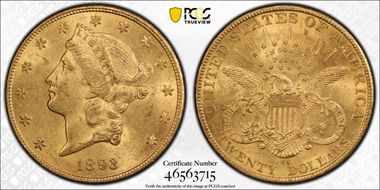 1893-CC $20 MS61