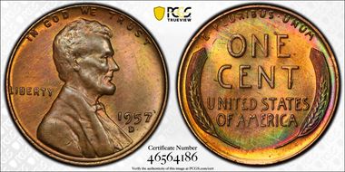 1957-D 1C MS66BN
