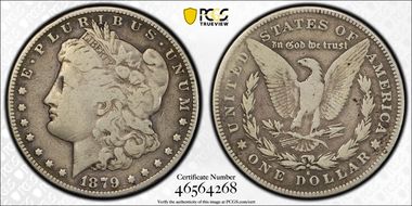 1879-S $1 VAM 67, Rev. of 1878 N1