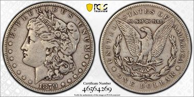 1879-S $1 VAM 77, Rev. of 1878 VF20