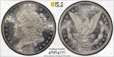 1878 8TF $1 VAM 14.4, Concave Reverse MS62