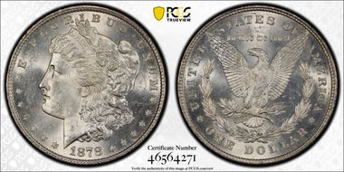 1878 8TF $1 VAM 14.3 Doubled Bow MS63