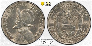 1947 1/10 B AU58