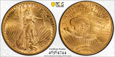 1911-S $20 MS63