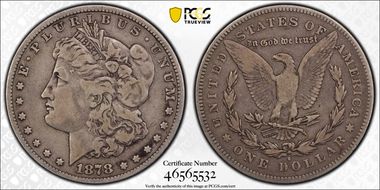 1878-S $1 VAM 57, Long Arrow Shaft F15