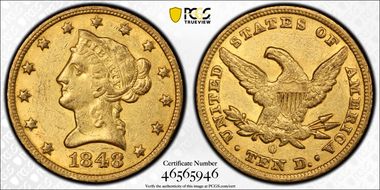 1848-O $10 AU53