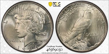 1934 $1 MS64+