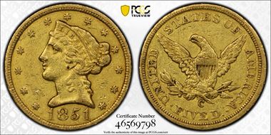 1851-C $5 XF40