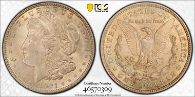 1921 $1 Morgan MS61