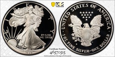 1989-S $1 Silver Eagle PR69DCAM