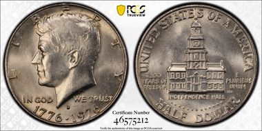 1976-D 50C Clad MS63