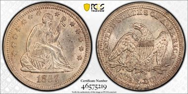 1857 25C MS63