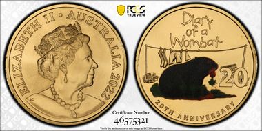 2022 20C Diary of a Wombat  Gold Plated MS69