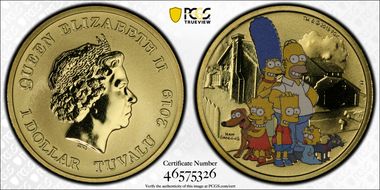 2019-P $1 The Simpsons MS69