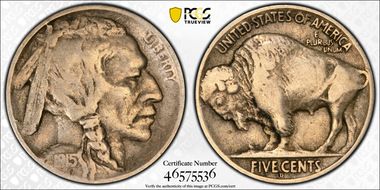 1915-D 5C 2 Feathers FS-401 VF25