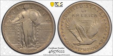 1917-S 25C Type 1 N1