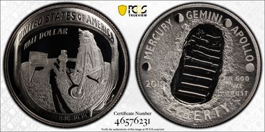 2019-S 50C Apollo 11 50th Anniversary Astronauts Memorial Foundation PR69DCAM