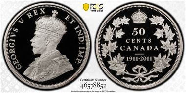 2011 50C 1911-2011 PR70DCAM