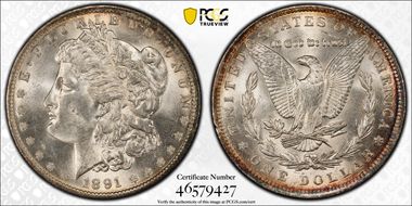 1891 $1 MS62
