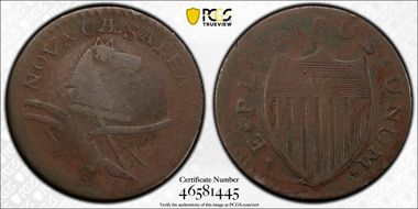 1787 NJ 1/2P Large Plan, Plain Shield N1BN