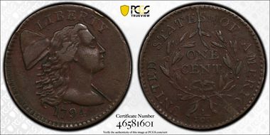 1794 1C Head of 1794 XF40BN